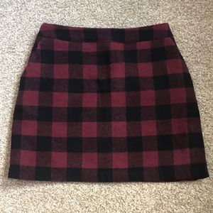Forever 21 Wool Buffalo Plaid Mini Skirt